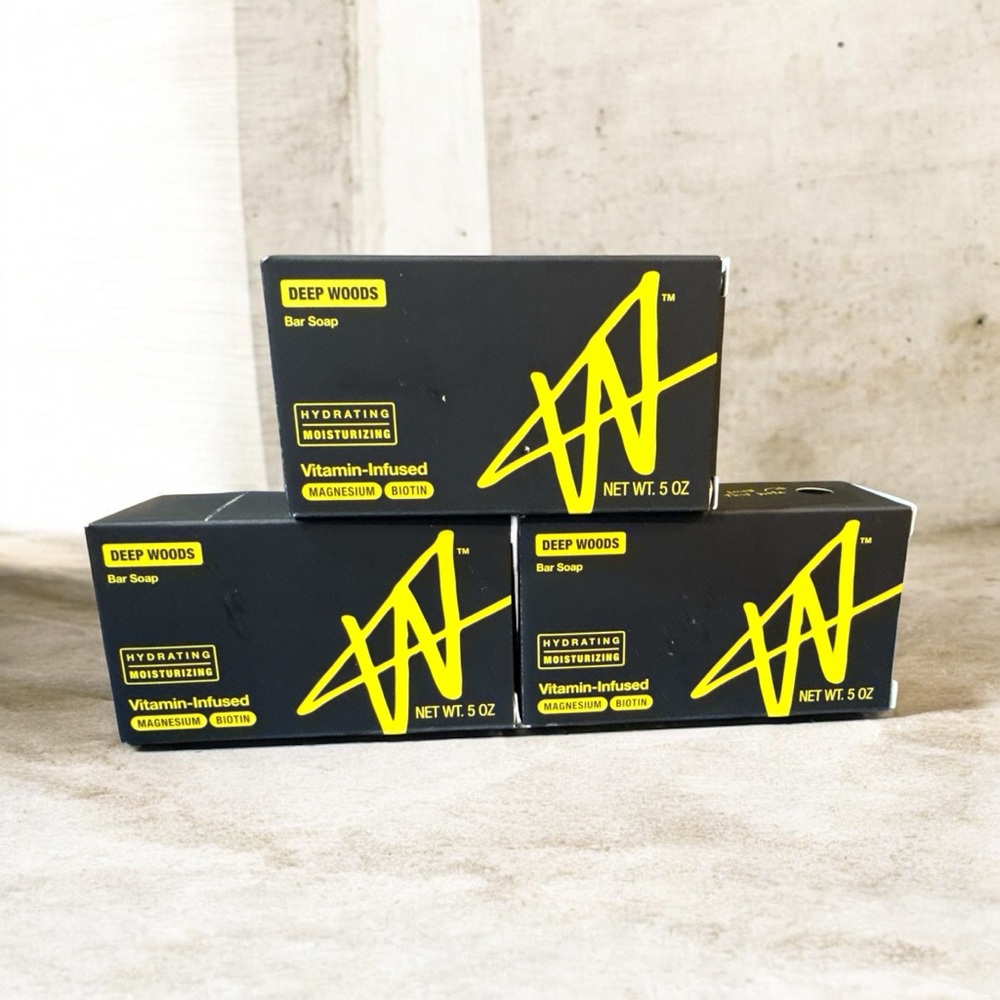 (3 pack) W Hydrating Soap Bar by Jake Paul, Deep Woods Scent, 5 oz